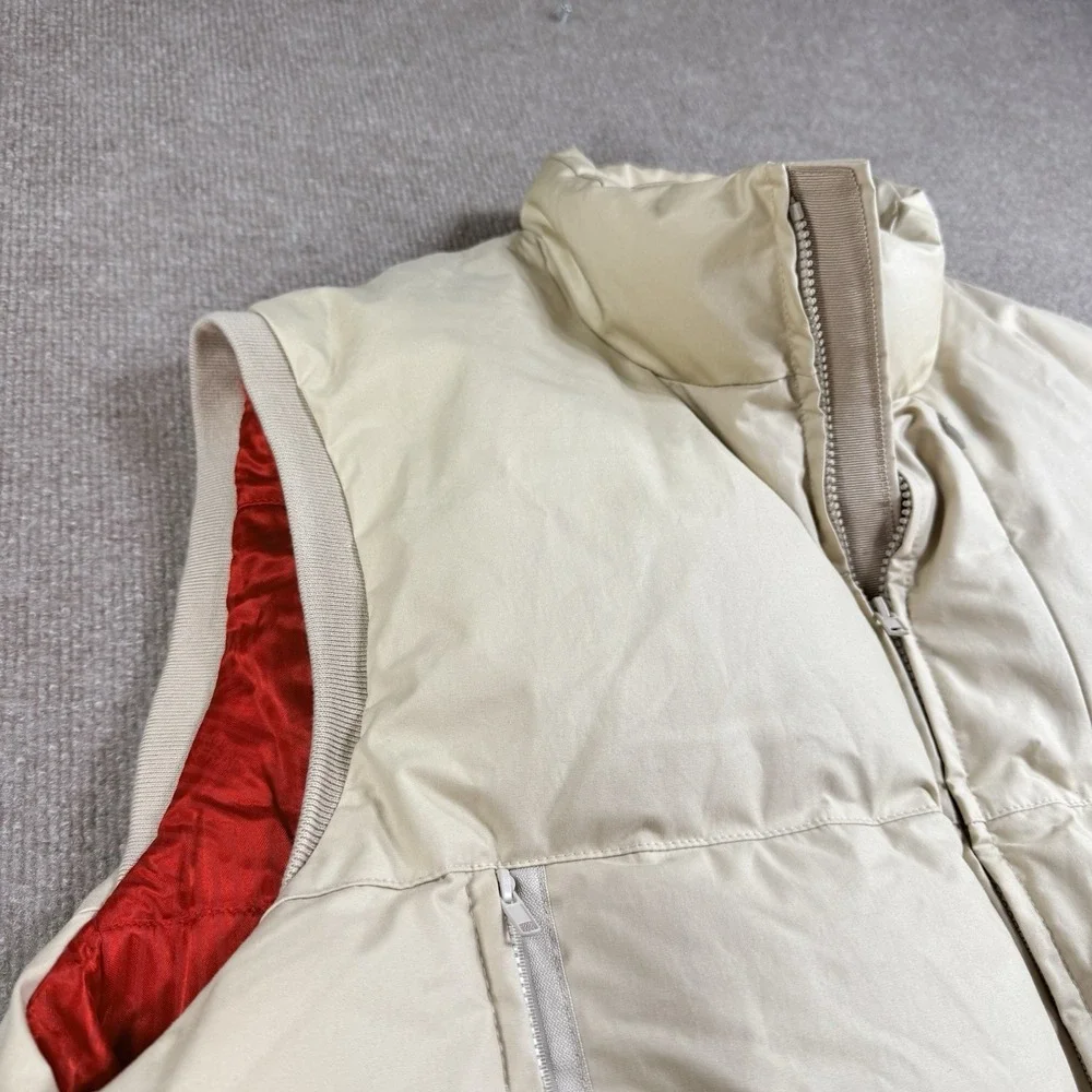 Under Armour Made In Italy Luxury Goose Down Puffer Vest Mens XL Beige Rare GUC